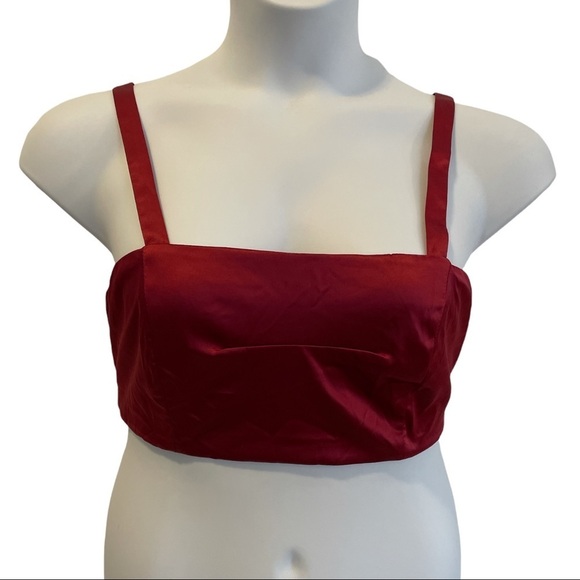 Fashion Nova Red Bandeau crop top. Size XL - Picture 2 of 8